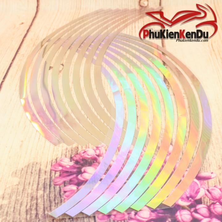 TEM VIỀN MÂM XE MÁY PHẢN QUANG MÀU CROM