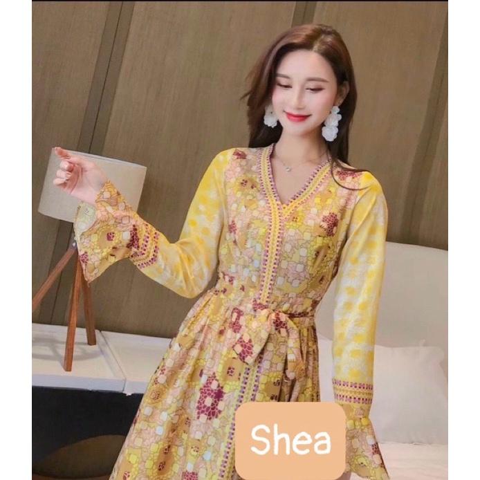 Đầm xoè đuôi cá lụa tơ cao cấp