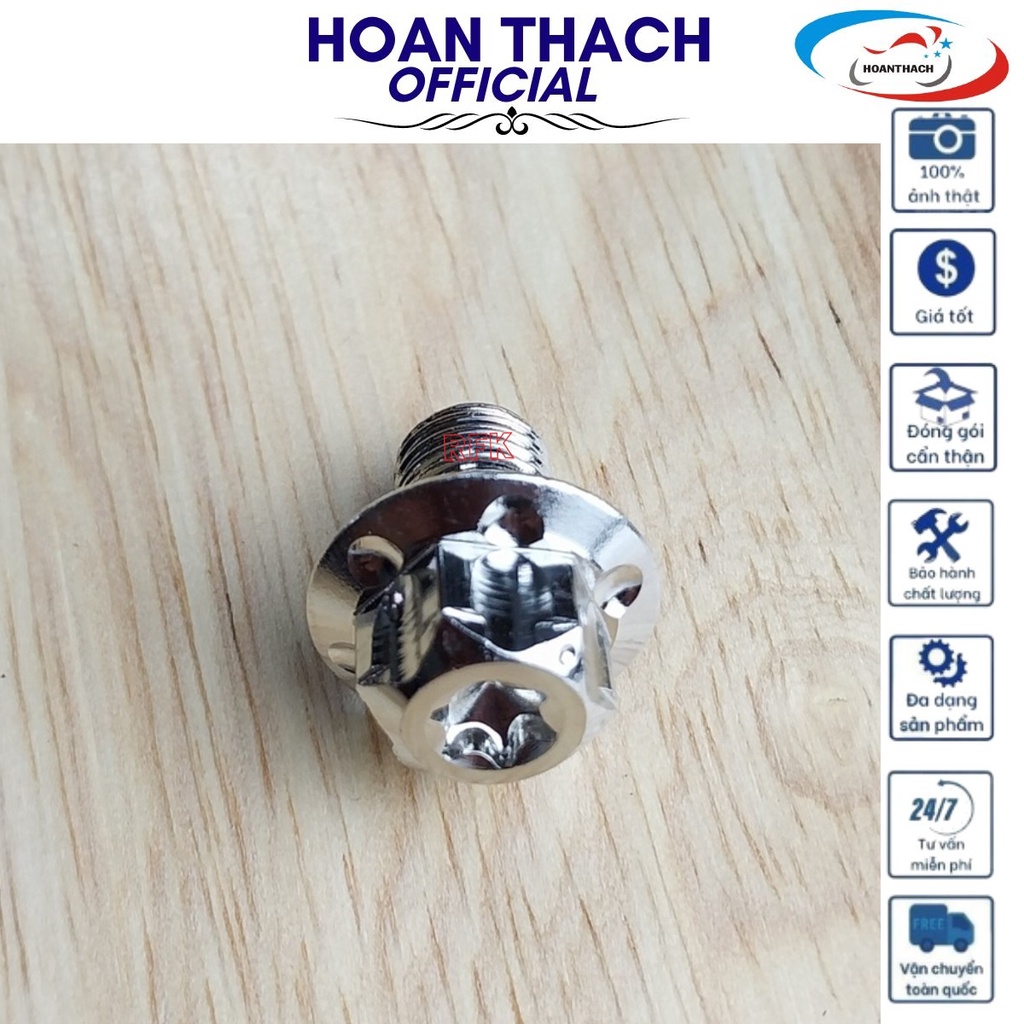 Ốc Chân Kính Salaya Ren Thuận 10L Trắng dùng cho xe máy SP010492