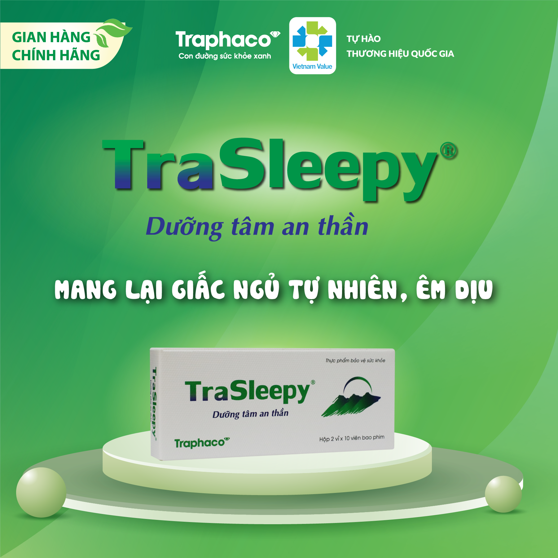 TRASLEEPY - MANG LẠI GIẤC NGỦ TỰ NHIÊN, ÊM DỊU