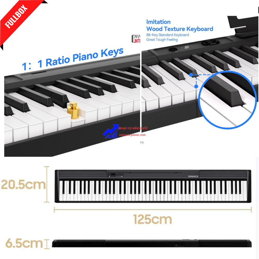 Đàn Piano Điện Bora BX 16 - 88 Phím Cảm Lực- Kết Nối Bluetooth + Chân Đàn