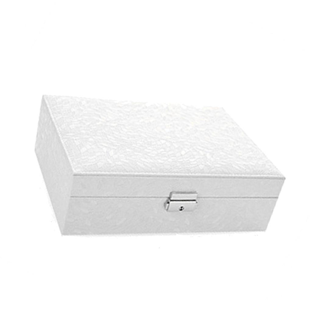 Jewelry box for earrings bracelet and necklaces White