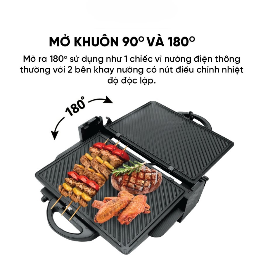 Máy Ép Bánh Mì Pate Y-2688, Máy Kẹp Nướng Đa Năng Công Suất Lớn, Làm Nóng Nhanh- Hàng Nhập Khẩu