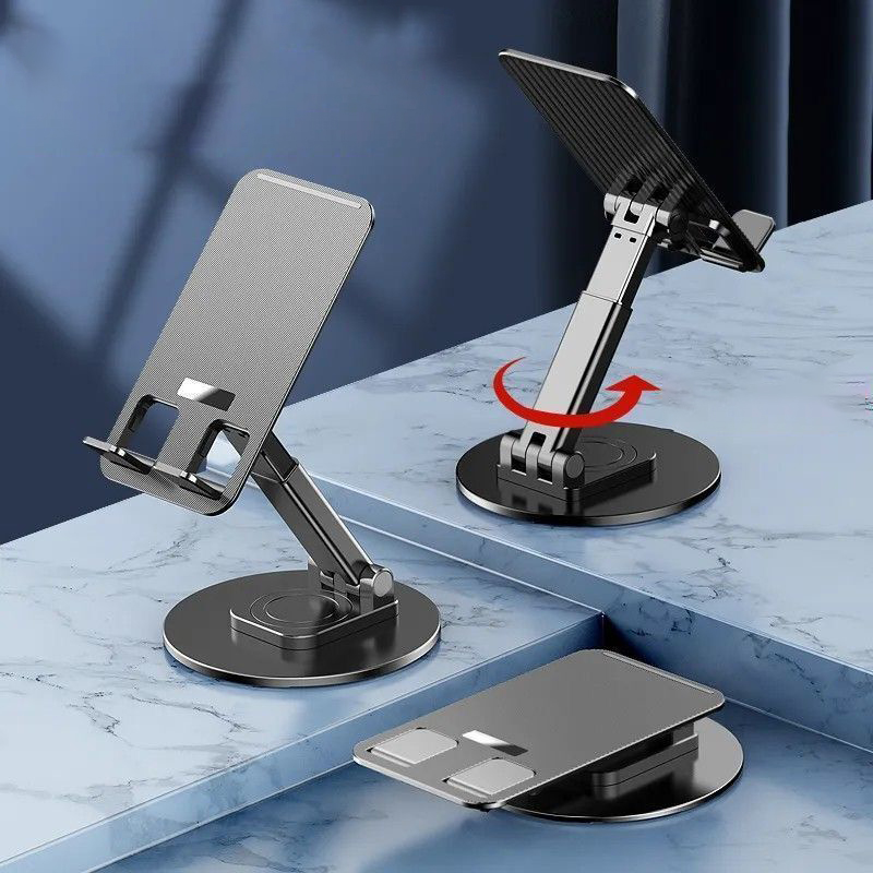 Giá kệ đỡ điện thoại dành cho iphone ipad máy tính bảng xoay 360 độ gấp gọn điều chỉnh nhiều nấc độ cao - Hàng chính hãng