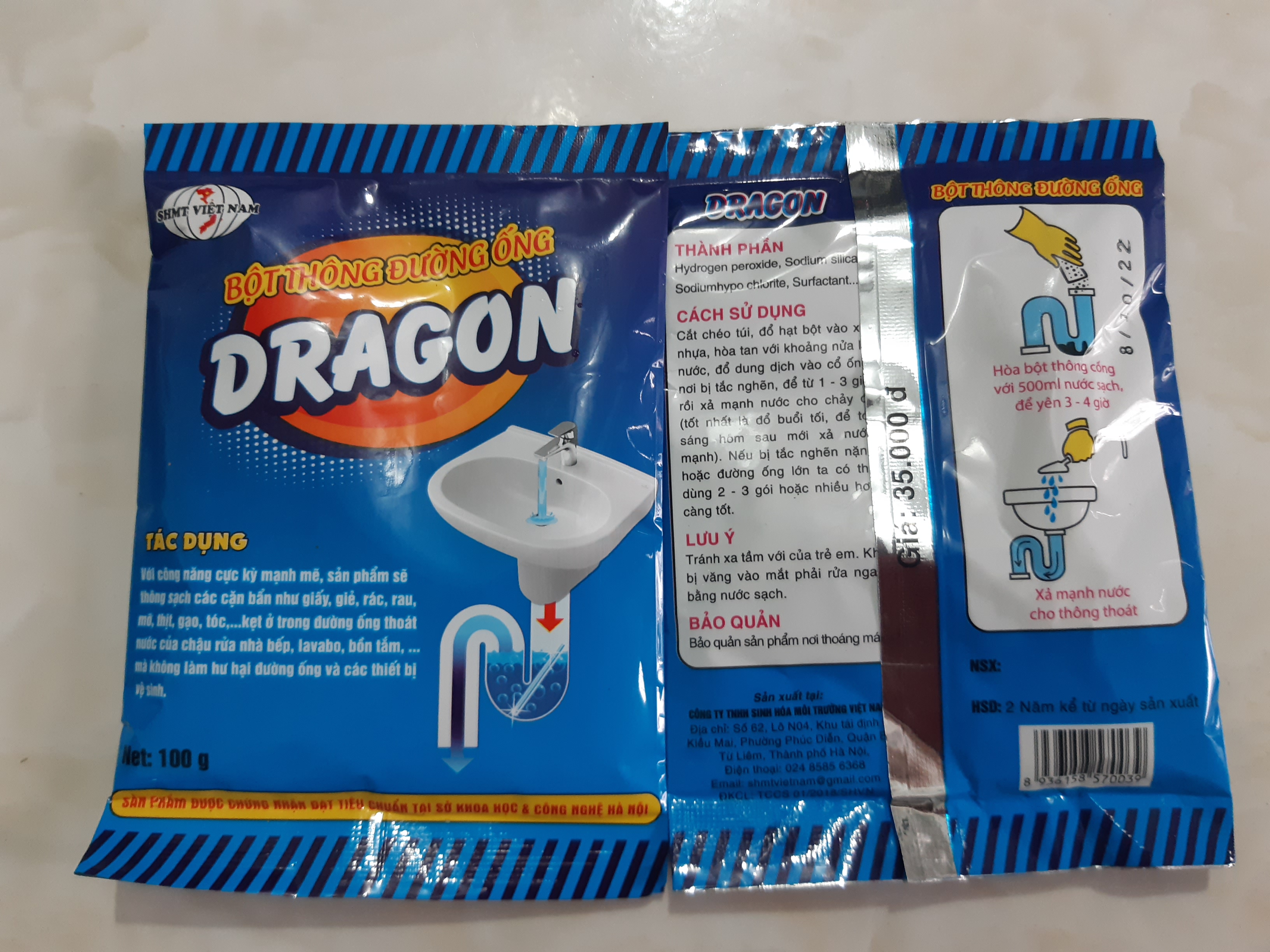 bột thông cống cực mạnh DRAGON