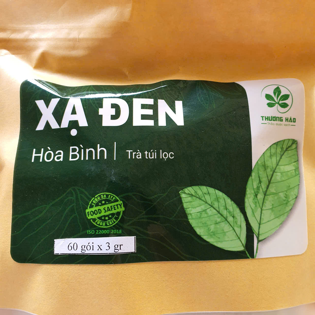 Túi 60 gói trà túi lọc Xạ Đen Hòa Bình