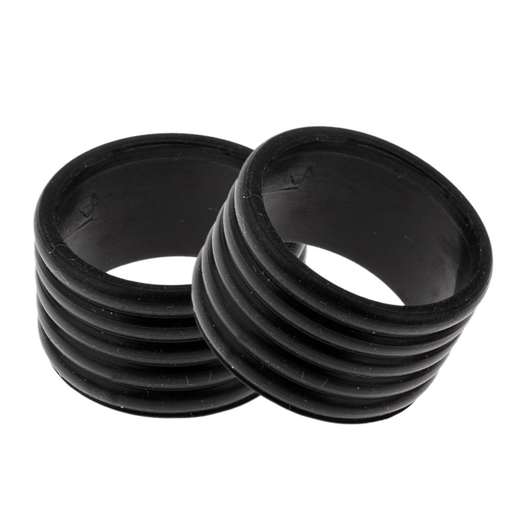 4 Pieces Racket Handle's Ring Tennis Racquet Band Overgrip Protector Black