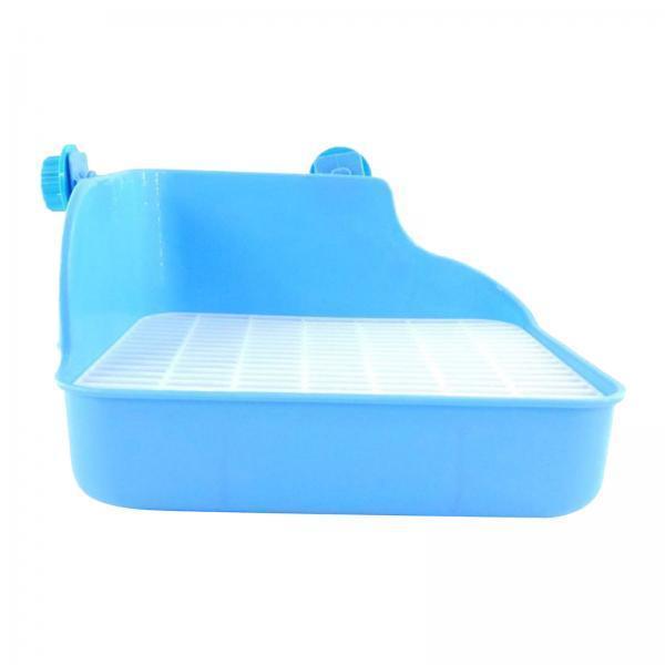 2X Rabbit Toilet Box Tray Pets Hamster Indoor Potty Trainer Guinea Pig Blue