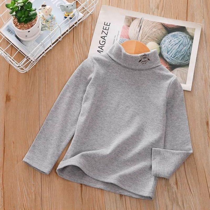 Áo Bún Giữ Nhiệt Cho Bé Yêu Cổ 5 Phân Cotton Cho Bé Trai Và Bé Gái