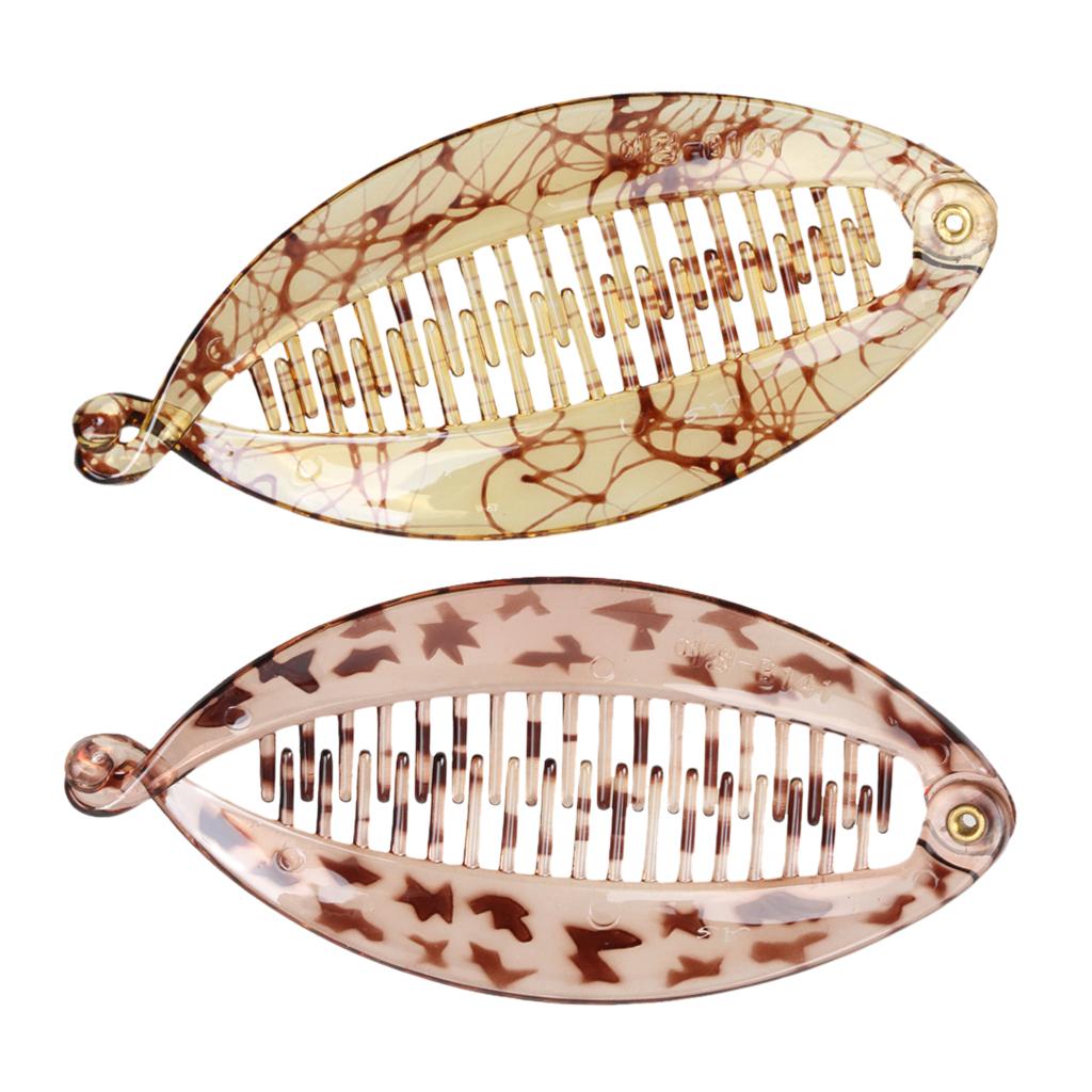2 Pieces Hair Claw Tail Fish Clip Comb Hair Clip Handles Clamp
