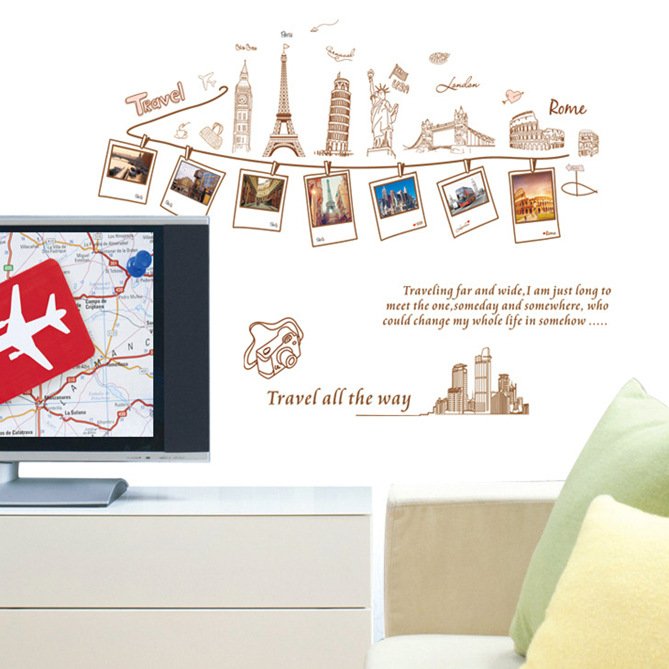 Decal dán tường du lịch thế giới độc đáo