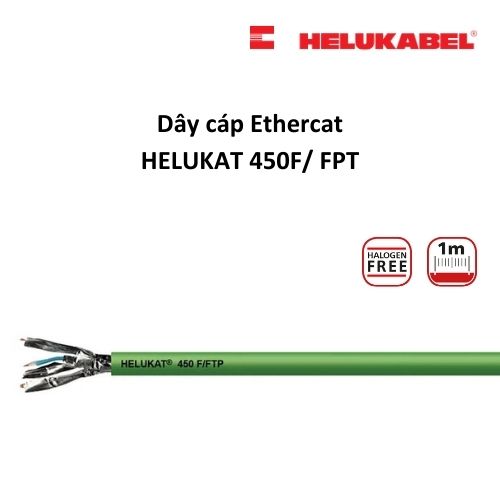 Dây cáp mạng Ethernet HELUKAT 450 F/FTP FRNC | Green | 4 x 2 x AWG 24/1