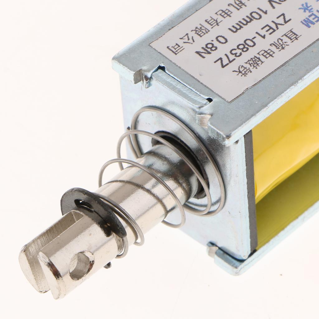 Force 2-Wires Push Pull DC Solenoid Electromagnet 12V Stroke 10mm 0.8N