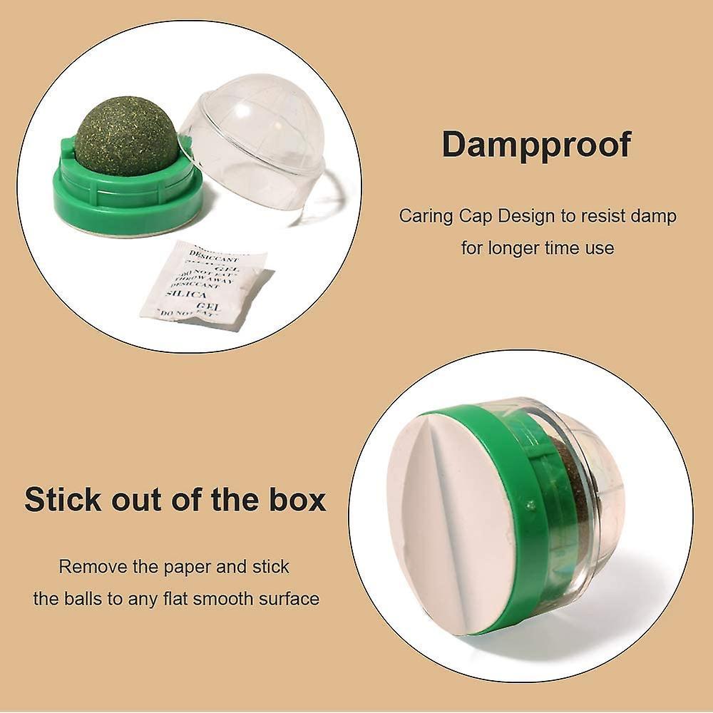 3 quả bóng catnip, đồ chơi mèo ăn được cho mèo liếm, đồ chơi mèo con khỏe mạnh an toàn