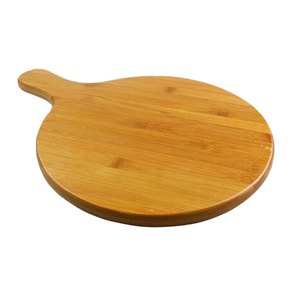 Bamboo Pizza Serving Tray Round Pizza Plate Cutting Board Pizza Pan Kitchen Tool