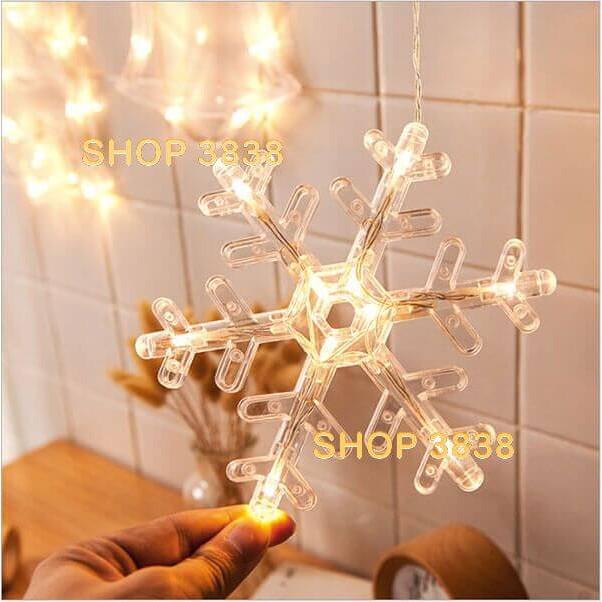 Xài Pin-Dây Đèn Led Hít Kiếng Hít Tường Trang Trí Noel (Tặng Pin