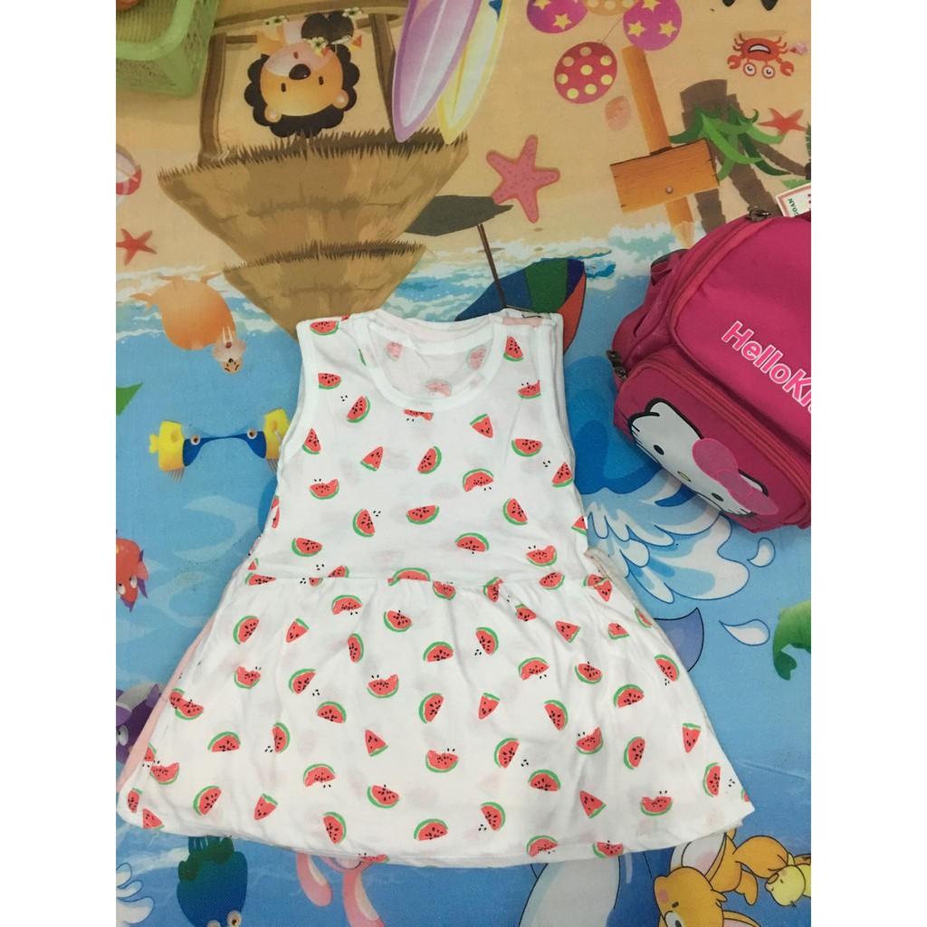 Combo 1-3- 5 bộ váy ba lỗ bé gái chất cotton thoáng mát