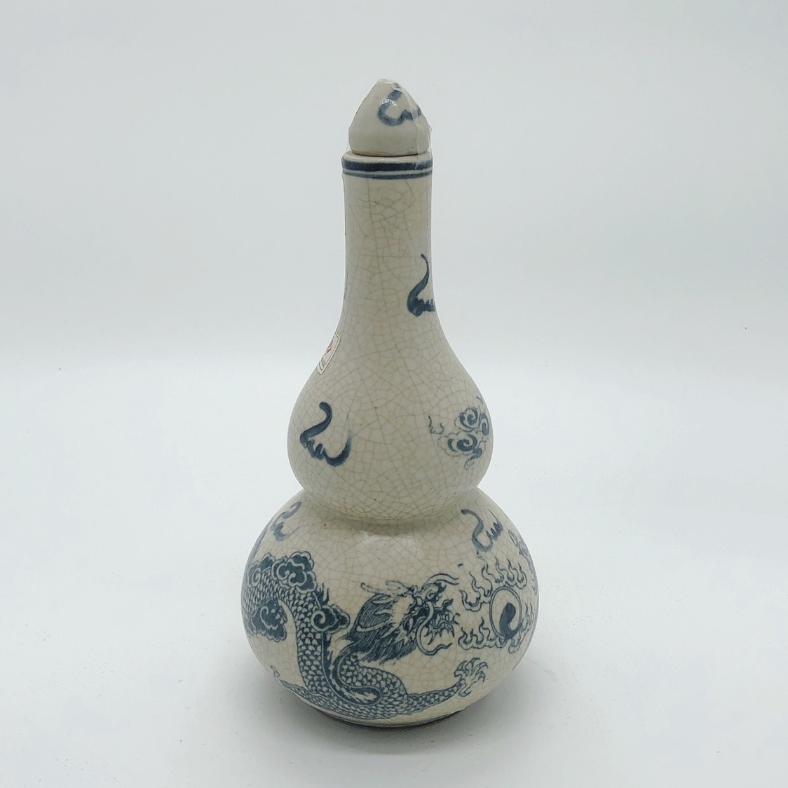 Nậm thờ men rạn - họa tiết long phụng