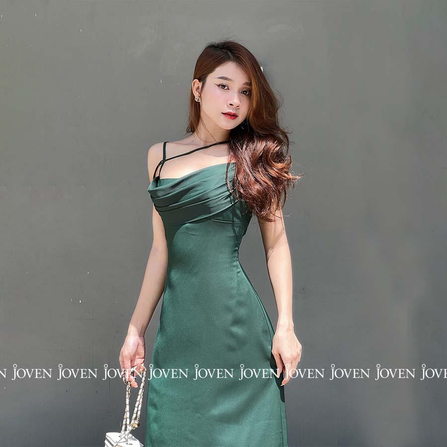Đầm 2 dây cổ đổ Joven
