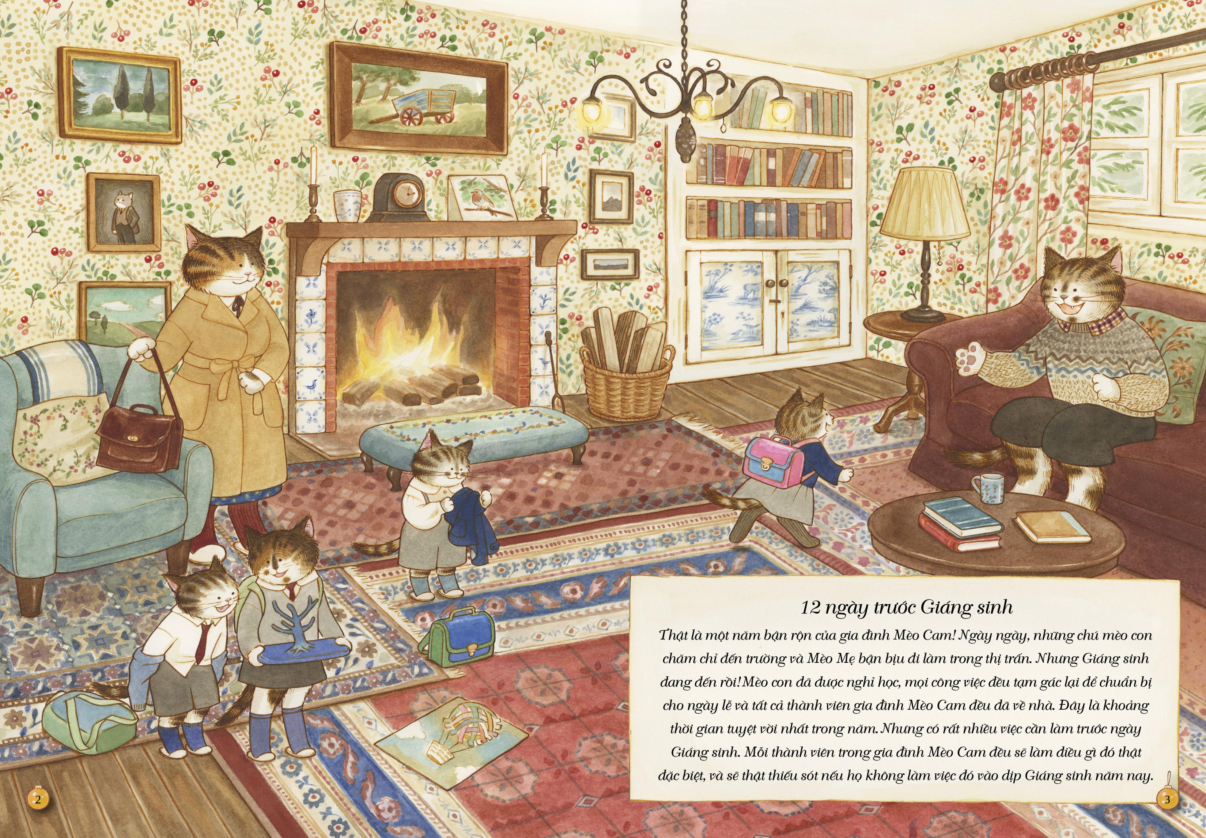 Sách - Gia Đình Mèo Cam - Giáng Sinh Lung Linh - Bìa Cứng