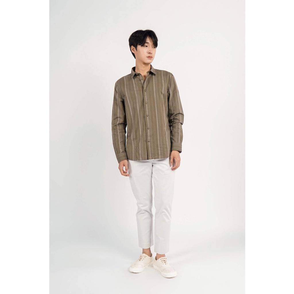 Áo sơ mi nam linen kẻ sọc 2 màu. FITTED FORM - 10F21SHL007 - LASTORE MENSWEAR