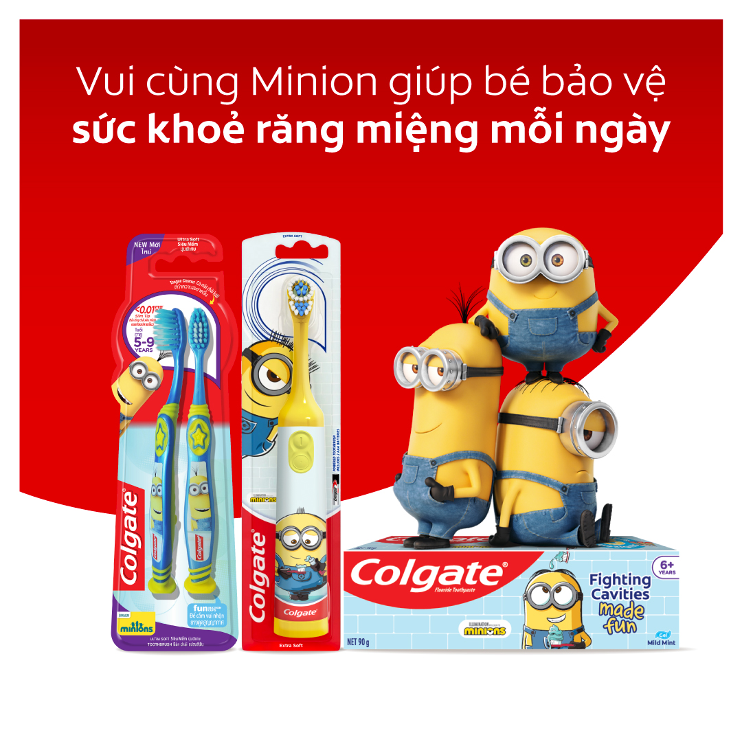 Bàn chải đánh răng điện Colgate Minions dành cho trẻ em