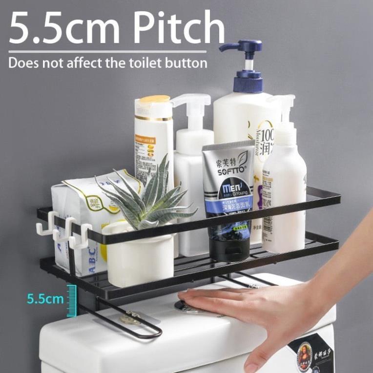 Kệ sắt sơn tĩnh điện để trên bồn cầu vệ sinh - màu đen