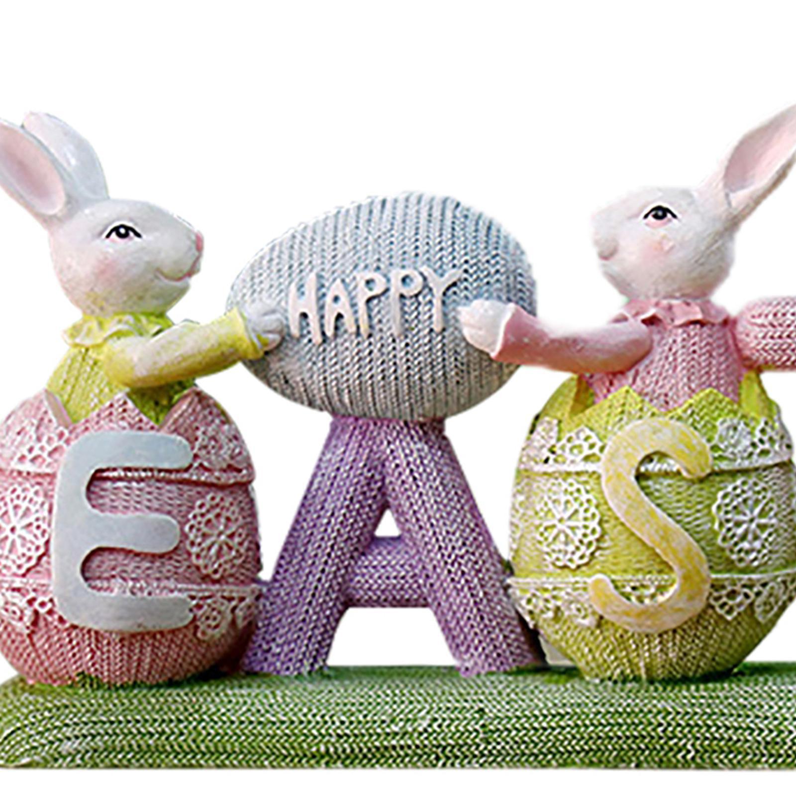 Easter Bunny Decor Bunny Statue for Tabletop Home Ornaments
