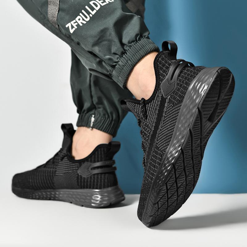 Kích thước 36-48 Mùa hè Mùa hè Sneakers cho các cặp vợ chồng phụ nữ Ánh sáng Giày chạy bộ thoải mái Color: Black Shoe Size: 8