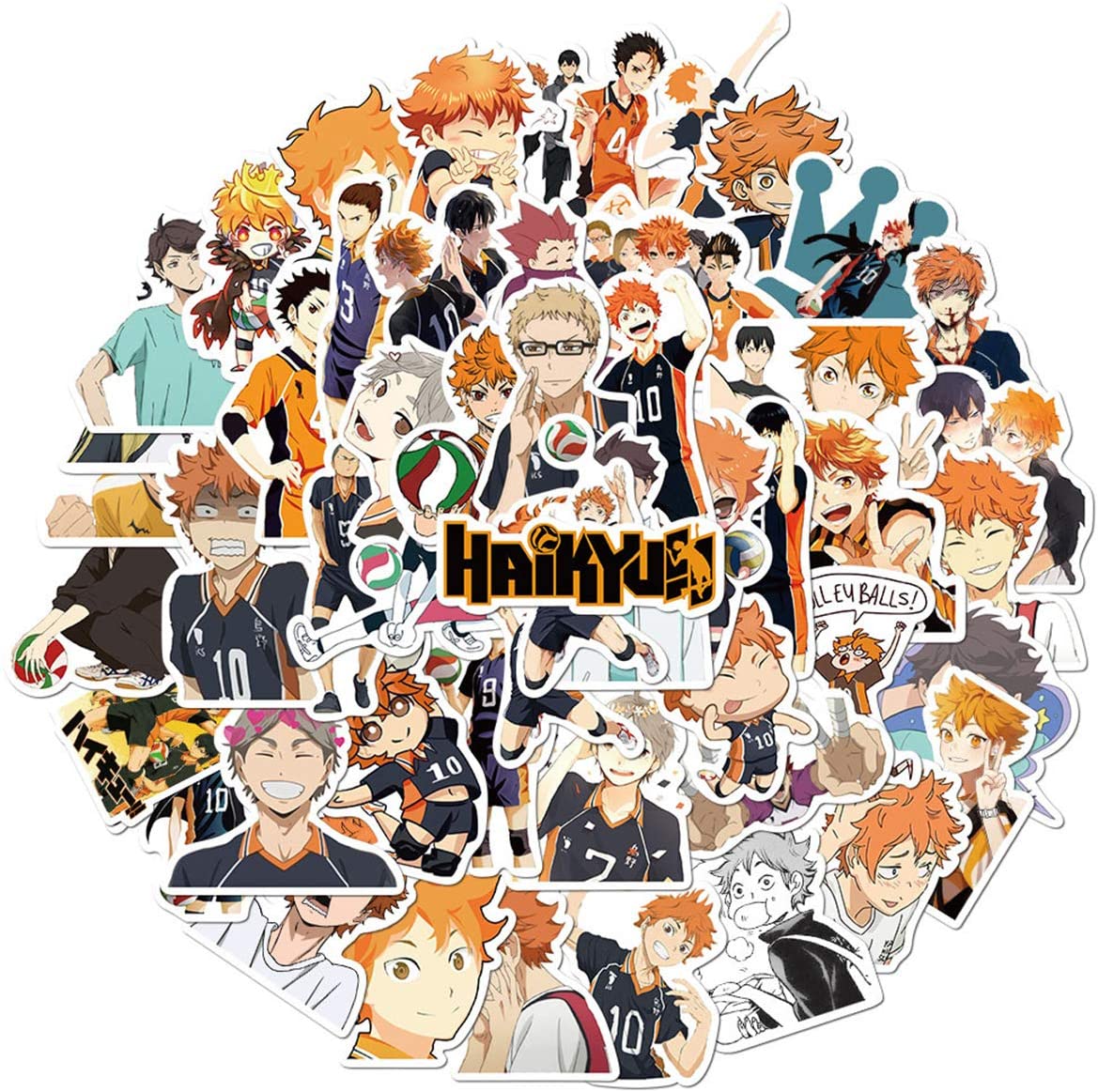 Set 30 Sticker Haikyuu ảnh decal hình dán ép lụa