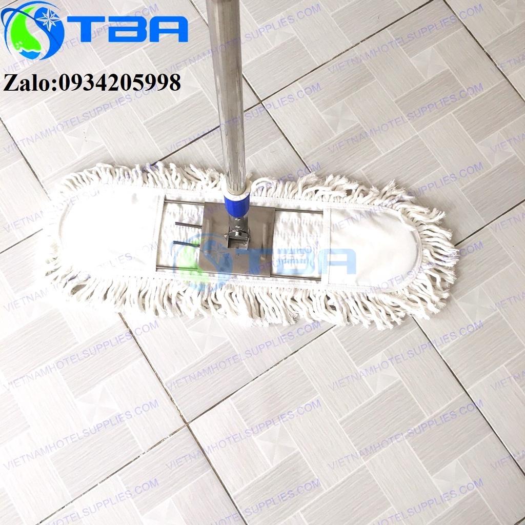 Cây lau sàn công nghiệp bản 60cm cán tăng đơ nhập khẩu cao cấp sợi cotton màu trắng siêu bền siêu thấm hút