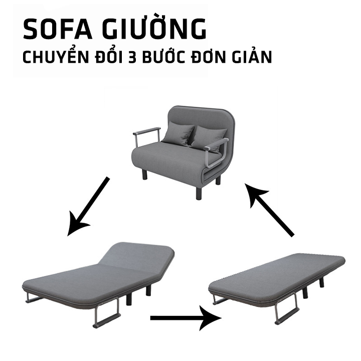Giường Sofa Đa Năng Gấp Gọn, Giường Gấp Thông Minh 2 Trong 1 Giúp Tiết Kiệm Không Gian