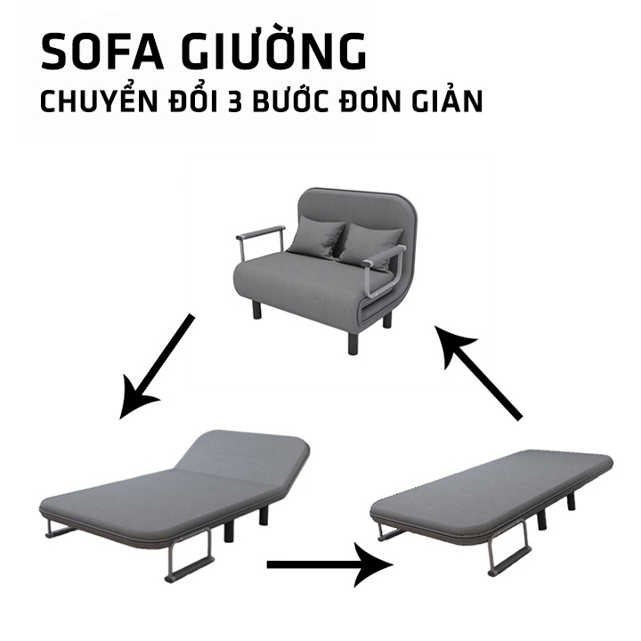 Ghế Sofa Giường Gấp Gọn Thông Minh. Giường Gấp Thành Ghế Ngồi 2 Trong 1 Tiện Lợi