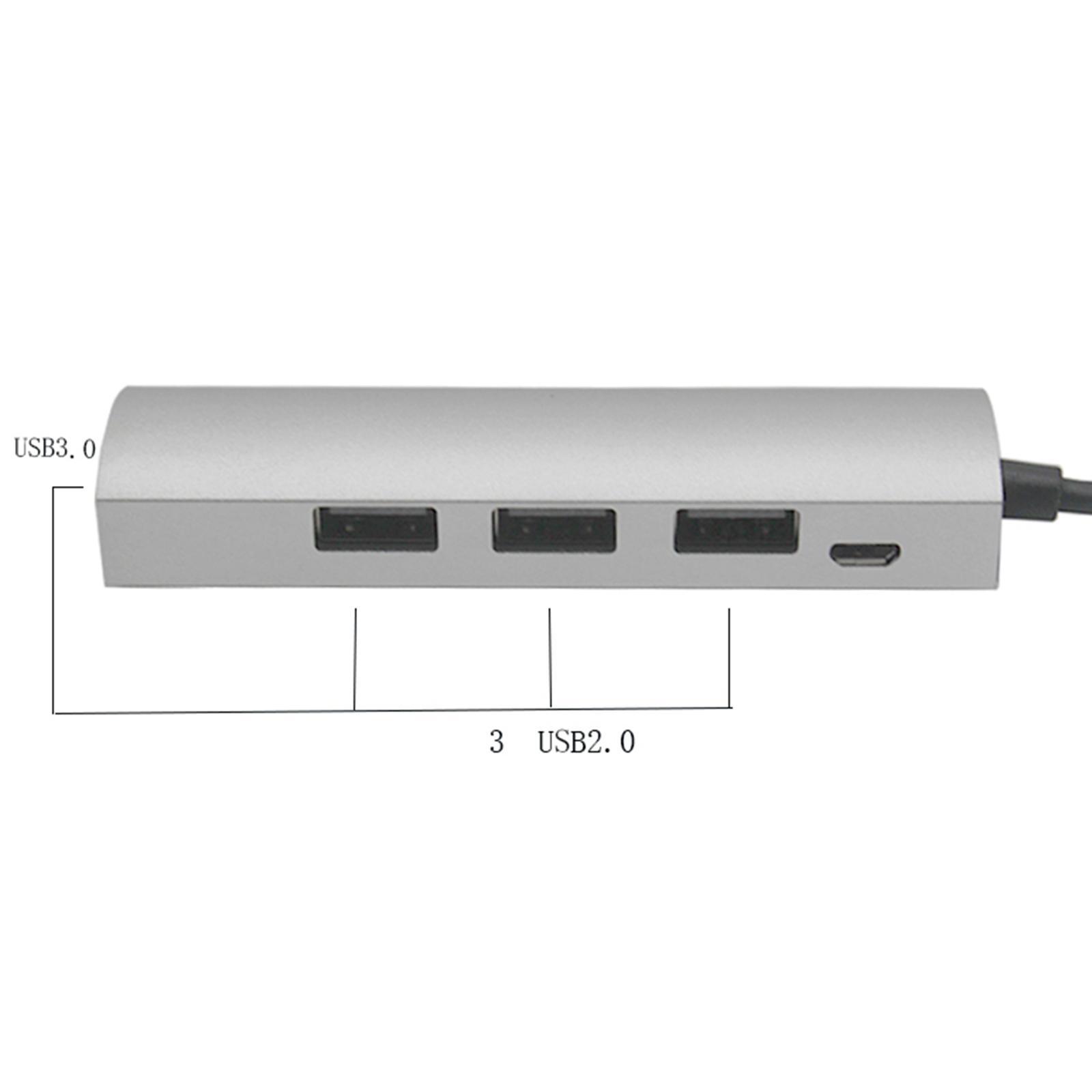 USB Type-C Hub Connectors USB 3.0 2.0 Adapter Cable for MacBook Black