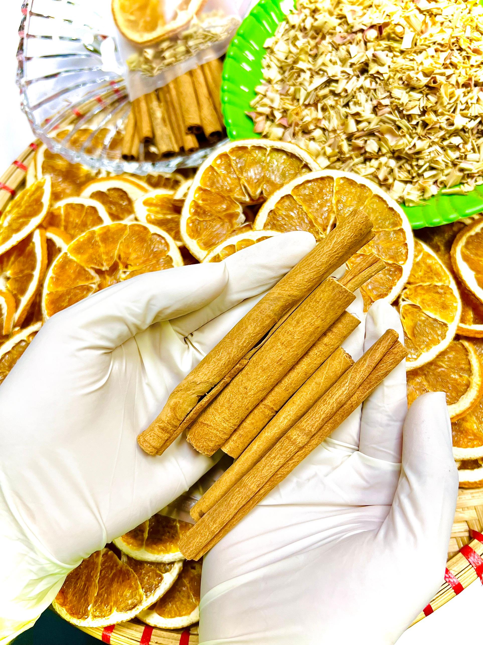Trà Cam Sả Quế Bamboo - Bổ Phế, Giảm Ho, Ổn Định Đường Huyết, bổ sung Vitamin C, Giữ Ấm Cơ Thể (Sản phẩm dùng thử)
