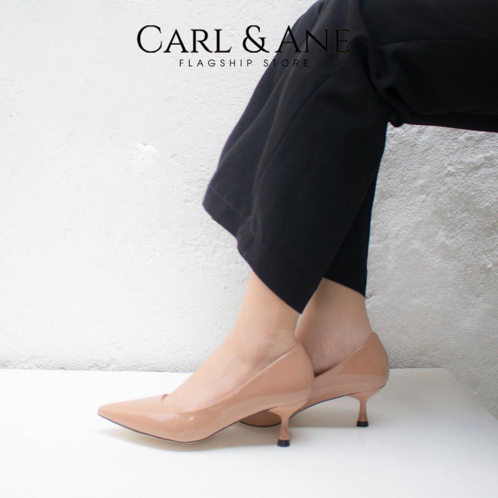 Carl &amp; Ane - Giày cao gót mũi nhọn cao 4cm màu bò _ CP009