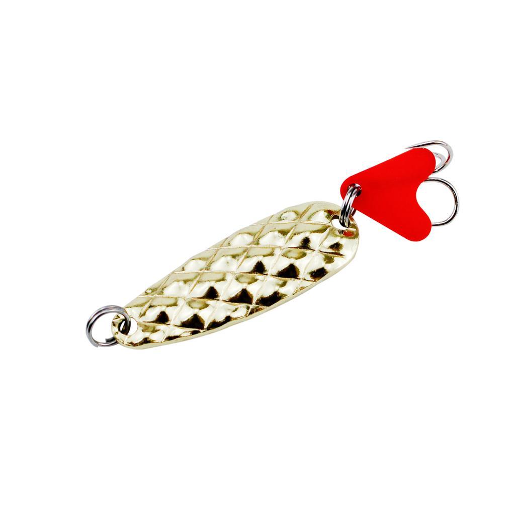 10pcs Spoons Hard Fishing Lures Treble Hooks Salmon Bass Metal Fishing Lure Baits