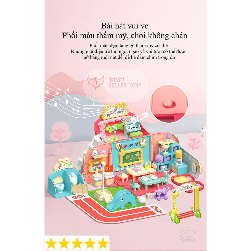 Bộ đồ chơi ngôi nhà búp bê mô phỏng trường mẫu giáo Doll House - Phát triển kĩ năng cho bé