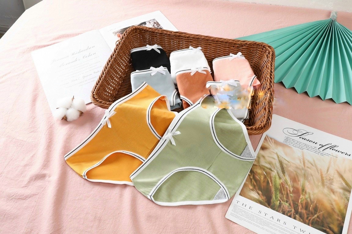 Combo 4 Quần Lót Nữ Cotton Viền Trắng Thể Thao - Freesize dưới 55kg
