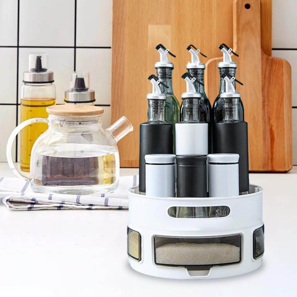Turntable Rotating Spice Racks Display Stand for Home Kitchen