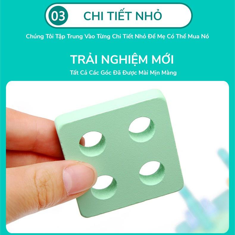 Đồ Chơi Thả Hình Khối 4 Trụ - Đồ chơi gỗ thông minh