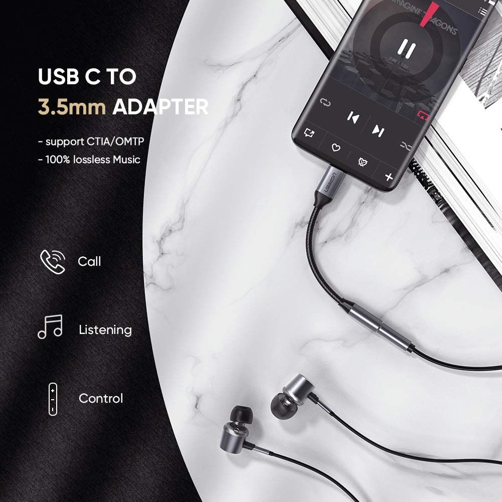 Cáp USB Type C to 3.5mm Ugreen 30632 cao cấp - Hàng Chính Hãng