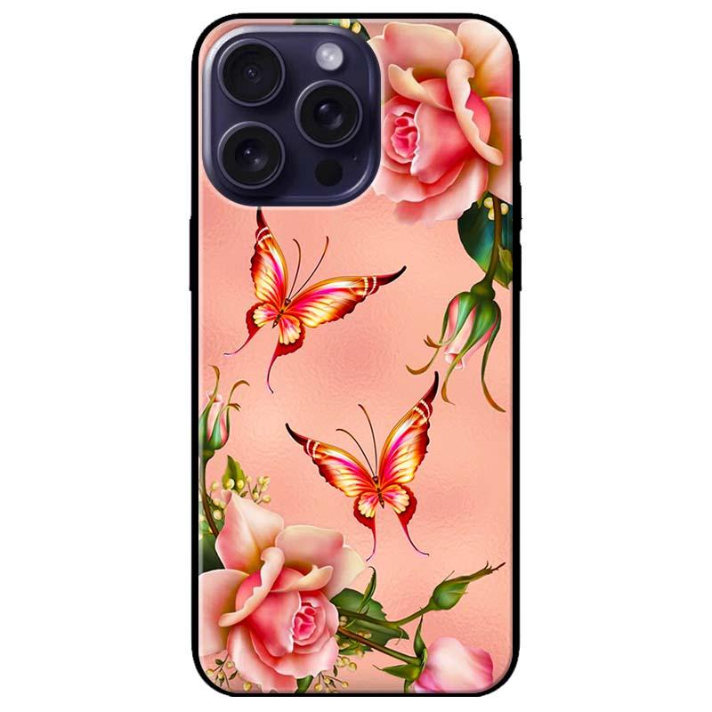 Ốp lưng dành cho Iphone 15 - Iphone 15 Plus - Iphone 15 Pro - Iphone 15 Pro Max - Hoa Hồng  - Hàng Chính Hãng