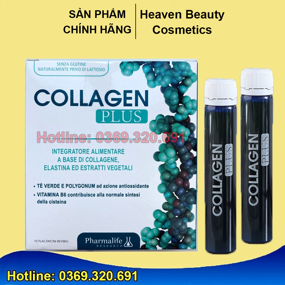 Thực phẩm bổ sung Collagen làm sáng, trẻ hoá da Pharmalife Collagen Plus 10 ống