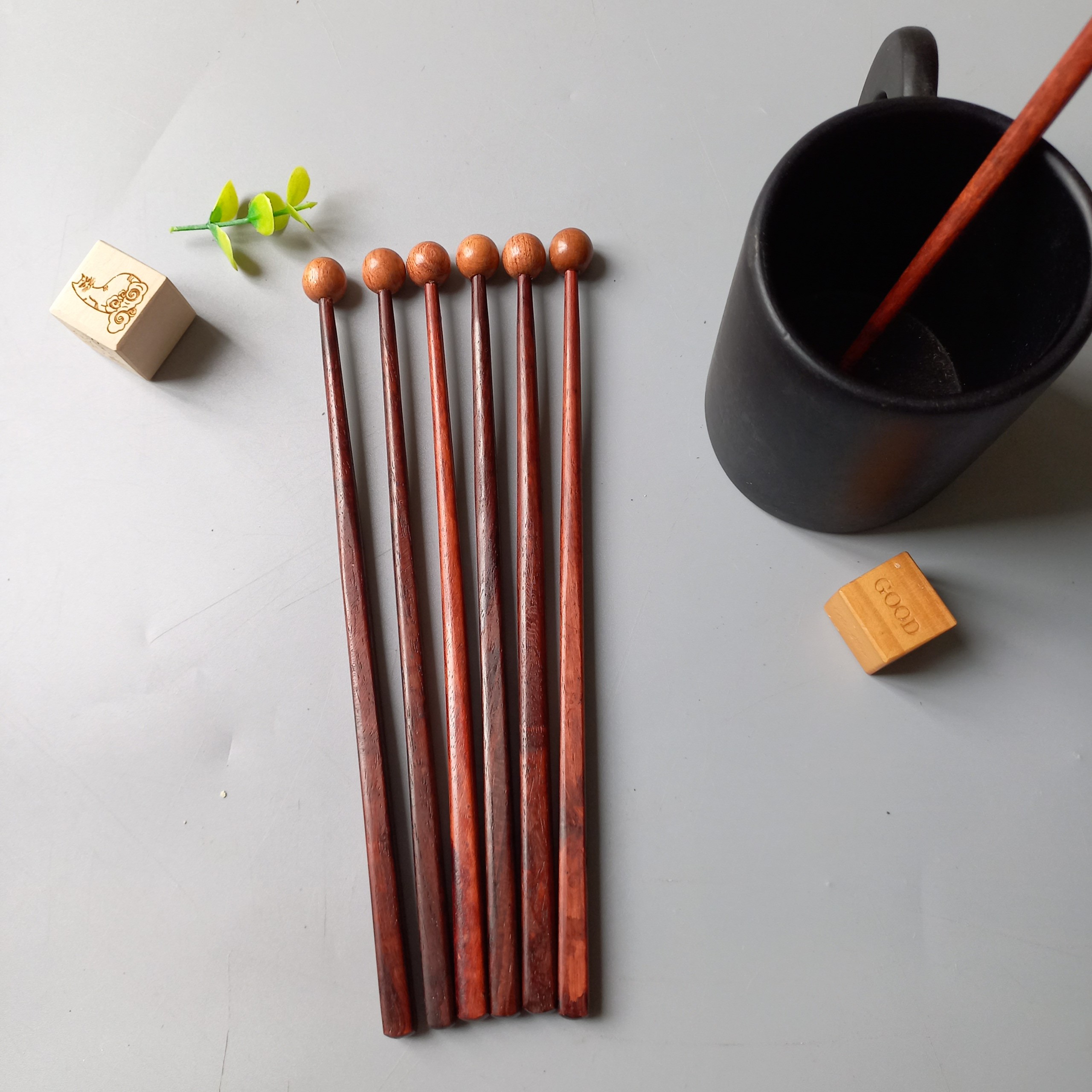 Que Gỗ Khuấy Cà Phê, Đồ Uống Nóng Lạnh, 20cm