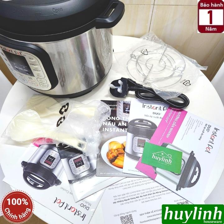 Nồi áp suất điện tử đa năng Instant POT Duo 60 - 7-in-1 - Dung tích 5.7 lít - Công suất 1000W - Hàng chính hãng