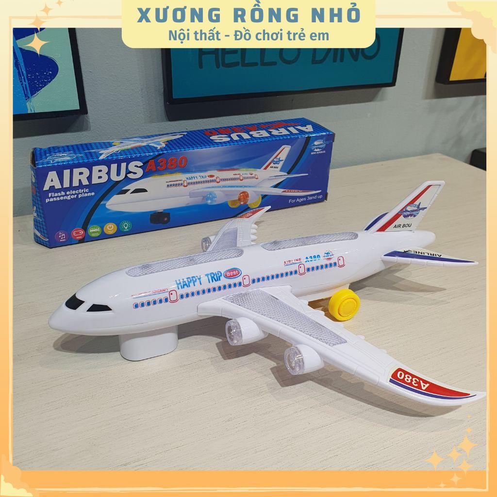 Mô hình Máy Bay Airbus A380 Chạy Pin Cảm ứng có đèn led và âm thanh - Đồ chơi máy bay cho bé