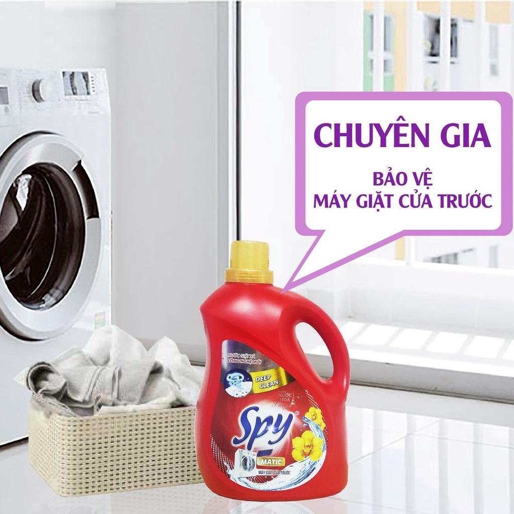 Can nước giặt cửa ngang 3,6 kg SPY Deep Clean Matic ít bọt, sạch sâu, thơm lâu giúp làm mềm vải