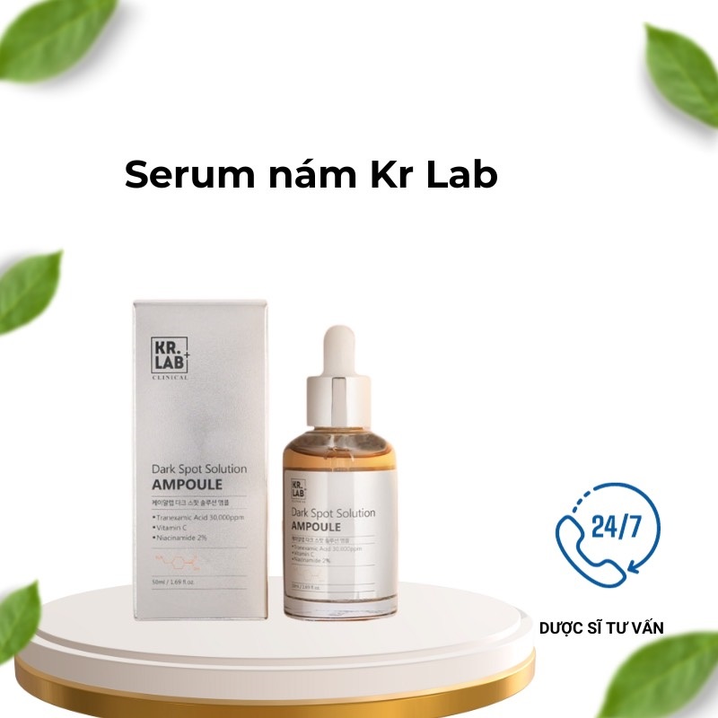 Serum KRLAB Dark Spot Solution Ampoule Hỗ Trợ Trắng Da,Cải Thiện Nám Tàn Nhang Chai 50ml