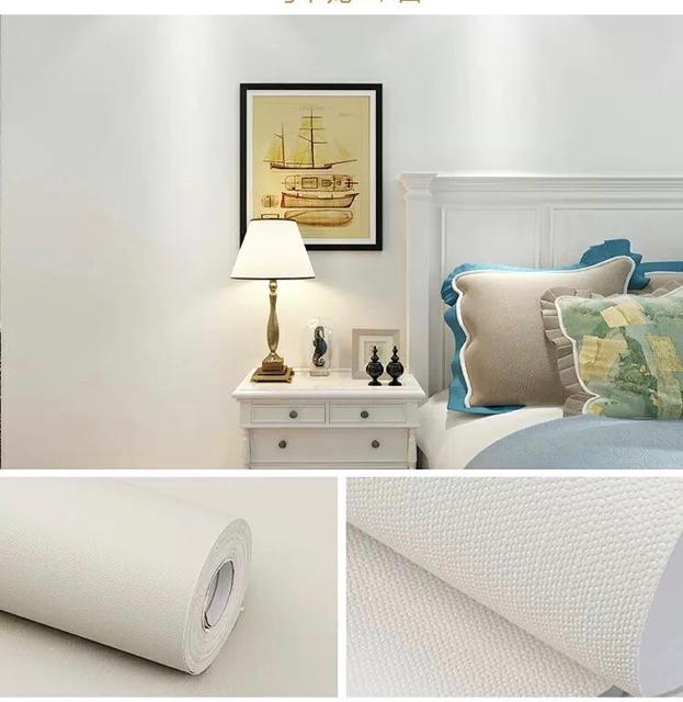 Giấy dán tường săn keo _10m decal dán tường màu trơn có keo sẵn